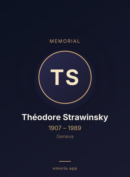 Memorial portrait of Théodore Strawinsky