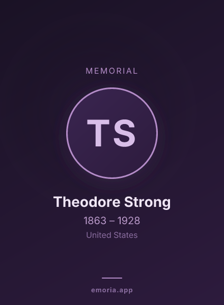 Memorial portrait of Theodore Strong