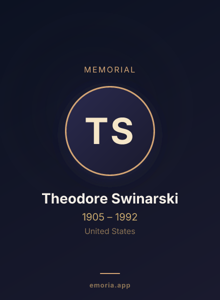 Memorial portrait of Theodore Swinarski