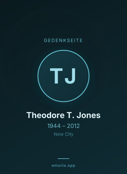 Gedenkportrait von Theodore T. Jones
