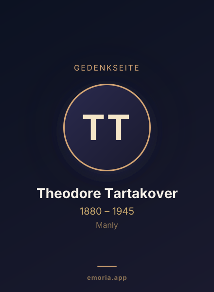 Gedenkportrait von Theodore Tartakover