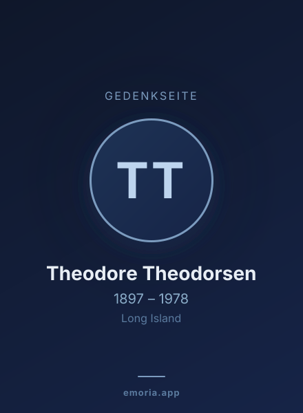 Gedenkportrait von Theodore Theodorsen