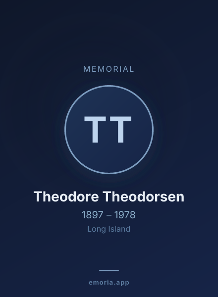 Memorial portrait of Theodore Theodorsen