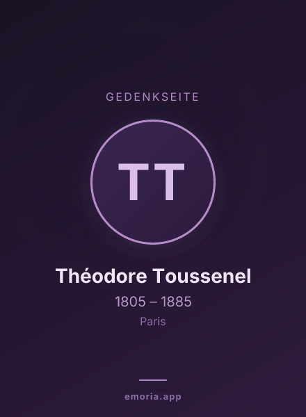 Gedenkportrait von Théodore Toussenel