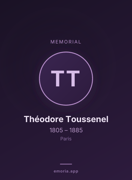Memorial portrait of Théodore Toussenel
