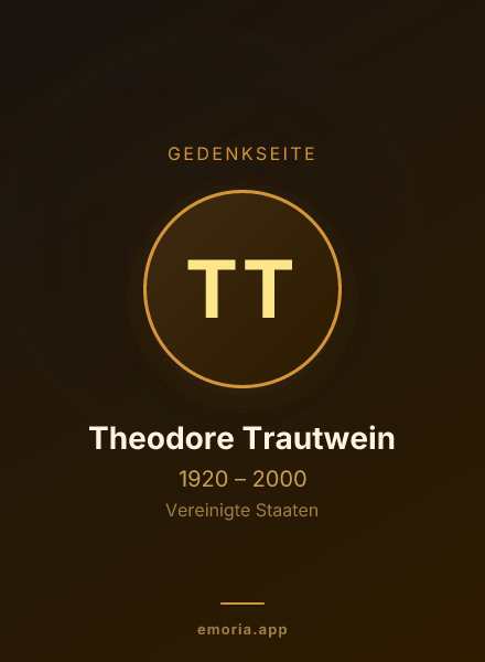 Gedenkportrait von Theodore Trautwein