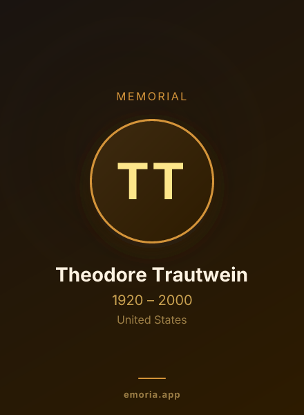 Memorial portrait of Theodore Trautwein