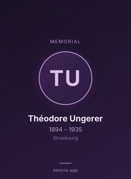 Memorial portrait of Théodore Ungerer