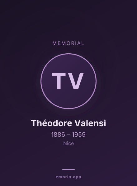 Memorial portrait of Théodore Valensi