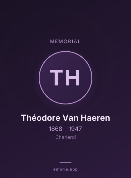 Memorial portrait of Théodore Van Haeren