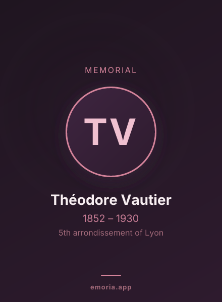 Memorial portrait of Théodore Vautier