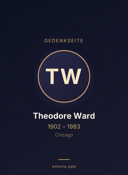 Gedenkportrait von Theodore Ward