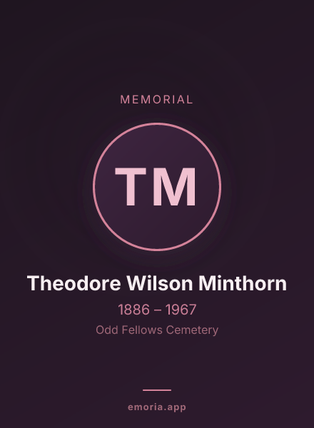 Memorial portrait of Theodore Wilson Minthorn