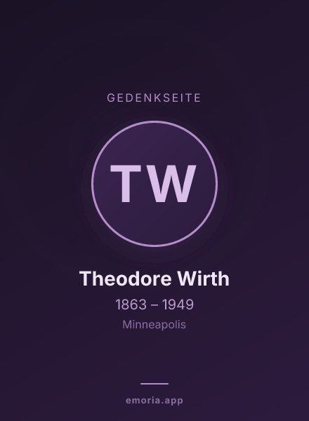 Gedenkportrait von Theodore Wirth