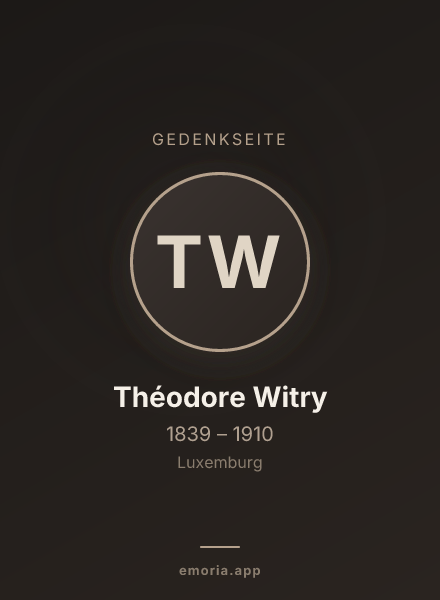 Gedenkportrait von Théodore Witry