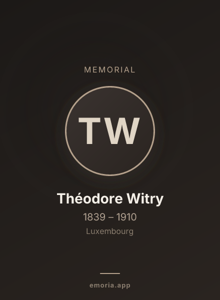 Memorial portrait of Théodore Witry