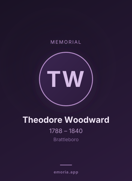 Memorial portrait of Theodore Woodward