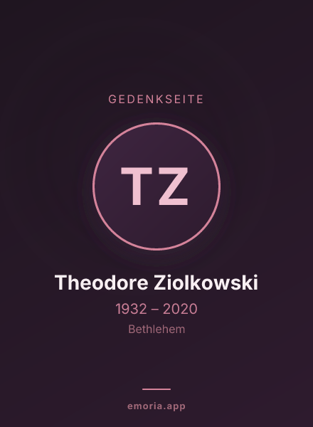 Gedenkportrait von Theodore Ziolkowski