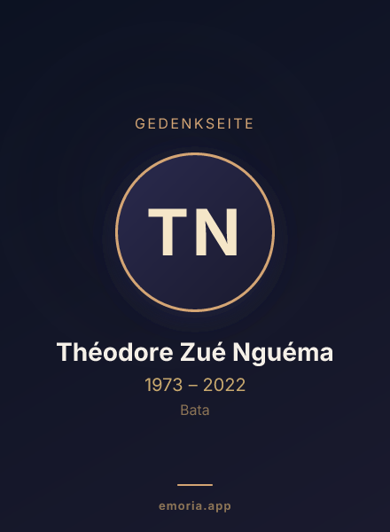 Gedenkportrait von Théodore Zué Nguéma