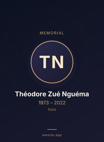 Memorial portrait of Théodore Zué Nguéma
