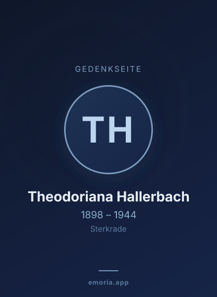 Gedenkportrait von Theodoriana Hallerbach