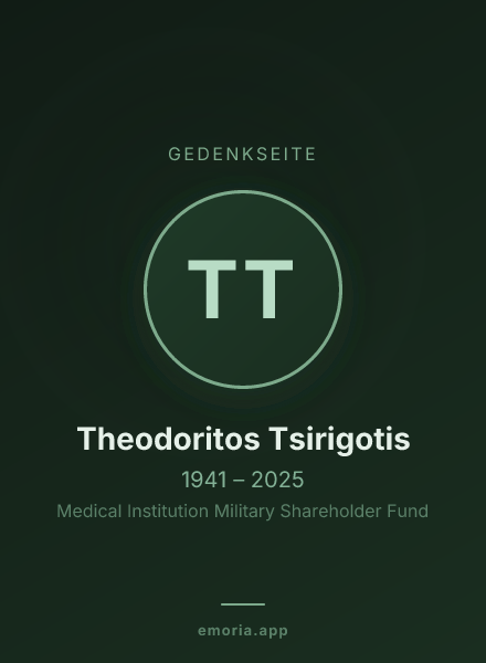 Gedenkportrait von Theodoritos Tsirigotis
