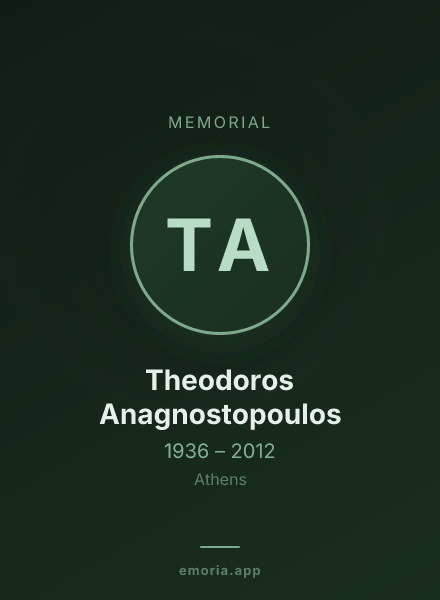Memorial portrait of Theodoros Anagnostopoulos