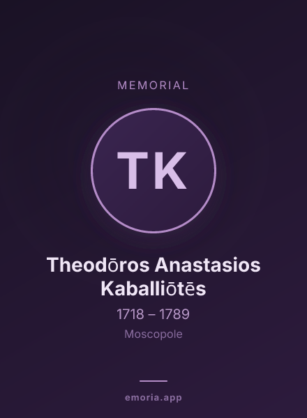 Memorial portrait of Theodōros Anastasios Kaballiōtēs