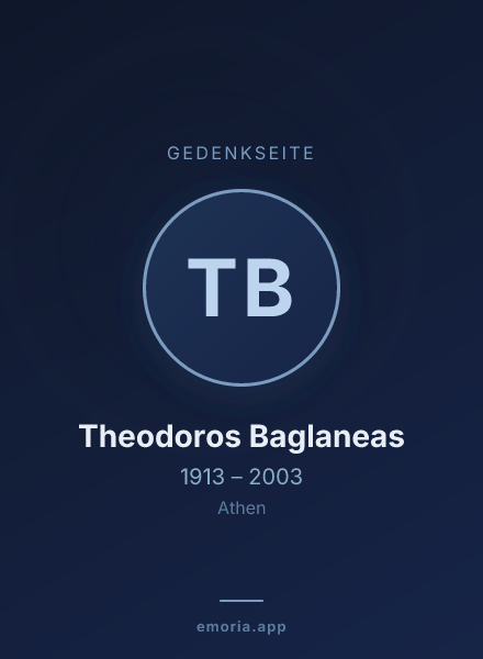 Gedenkportrait von Theodoros Baglaneas