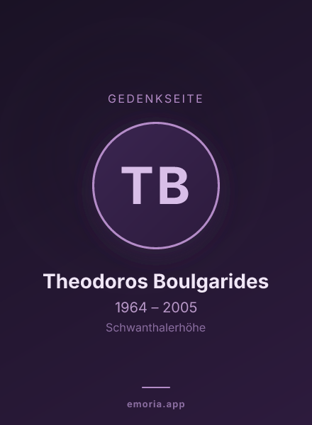Gedenkportrait von Theodoros Boulgarides