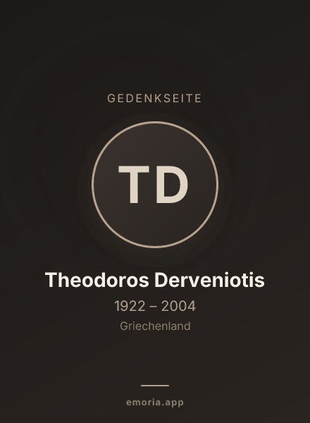 Gedenkportrait von Theodoros Derveniotis