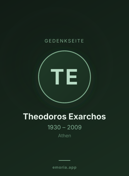 Gedenkportrait von Theodoros Exarchos