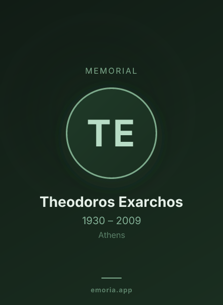 Memorial portrait of Theodoros Exarchos