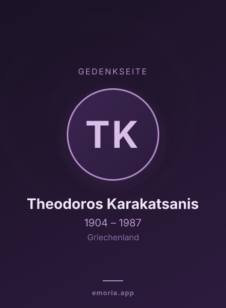Gedenkportrait von Theodoros Karakatsanis