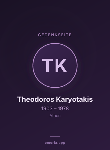 Gedenkportrait von Theodoros Karyotakis