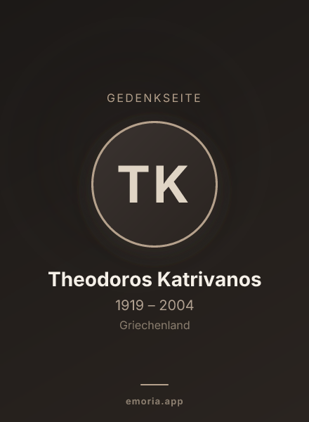 Gedenkportrait von Theodoros Katrivanos