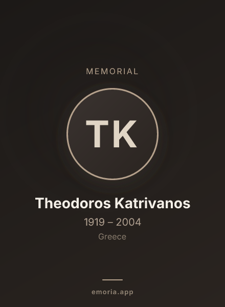 Memorial portrait of Theodoros Katrivanos