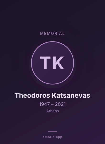 Memorial portrait of Theodoros Katsanevas