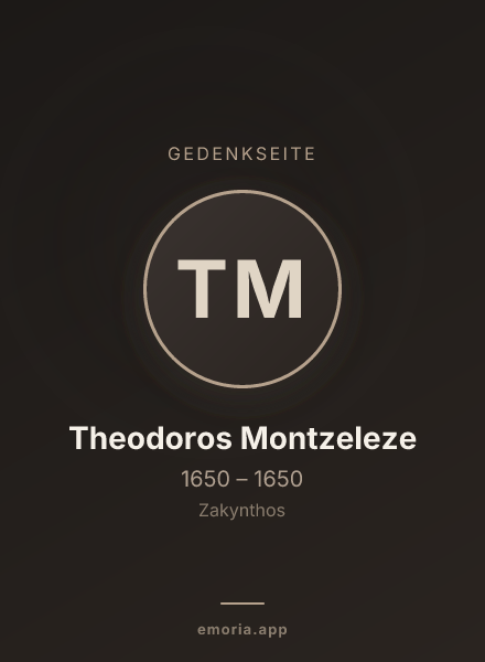 Gedenkportrait von Theodoros Montzeleze