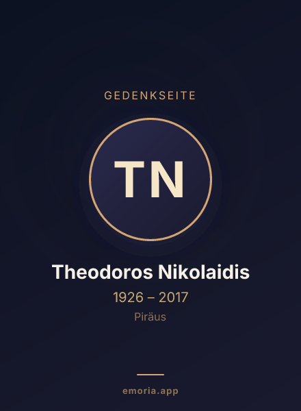 Gedenkportrait von Theodoros Nikolaidis