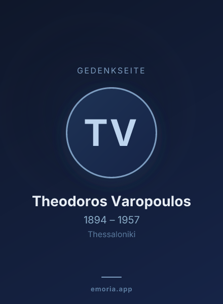 Gedenkportrait von Theodoros Varopoulos