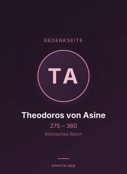 Gedenkportrait von Theodoros von Asine