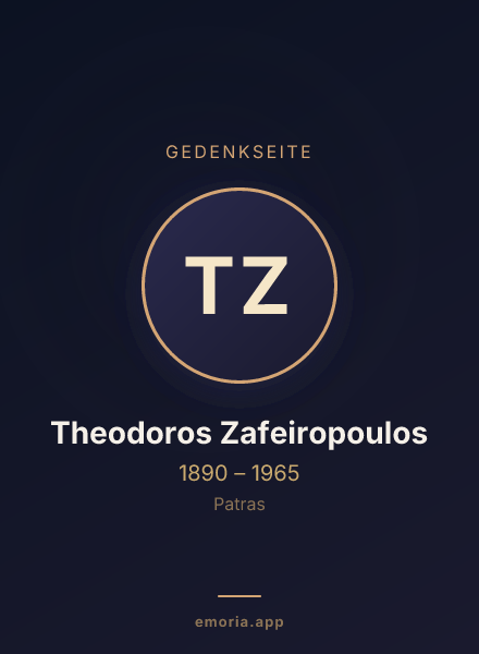 Gedenkportrait von Theodoros Zafeiropoulos
