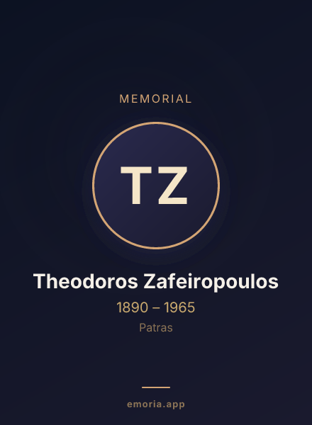 Memorial portrait of Theodoros Zafeiropoulos
