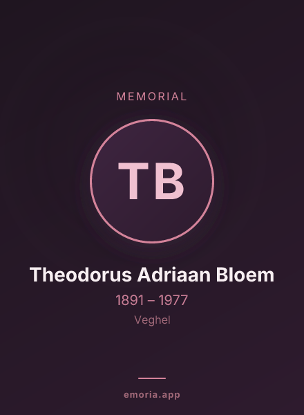 Memorial portrait of Theodorus Adriaan Bloem