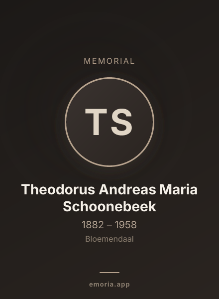 Memorial portrait of Theodorus Andreas Maria Schoonebeek
