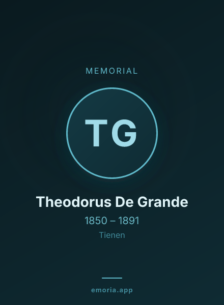 Memorial portrait of Theodorus De Grande