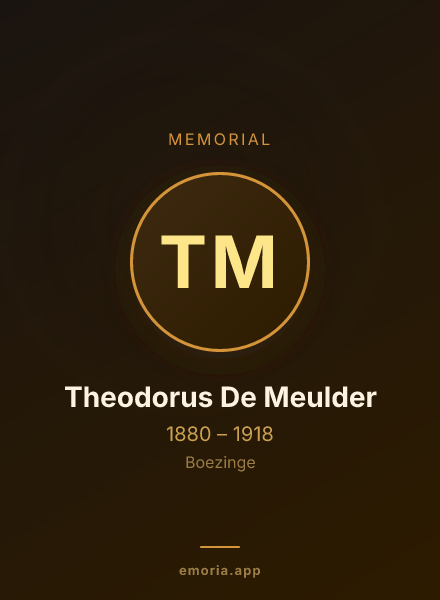 Memorial portrait of Theodorus De Meulder