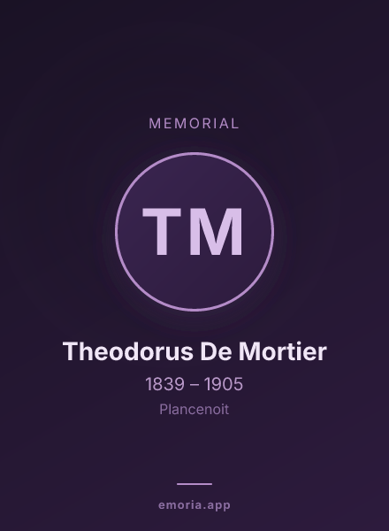 Memorial portrait of Theodorus De Mortier