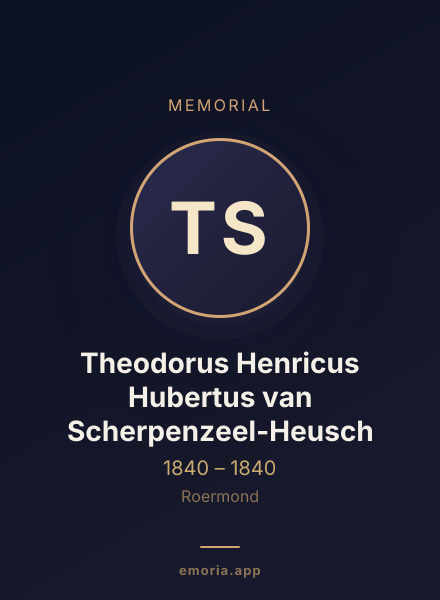 Memorial portrait of Theodorus Henricus Hubertus van Scherpenzeel-Heusch